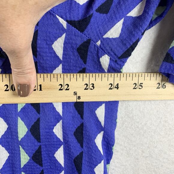 Vintage Terra Women Geometric Button Top Sz‎ L Oversized Artsy Boho Made Korea - Picture 10 of 16